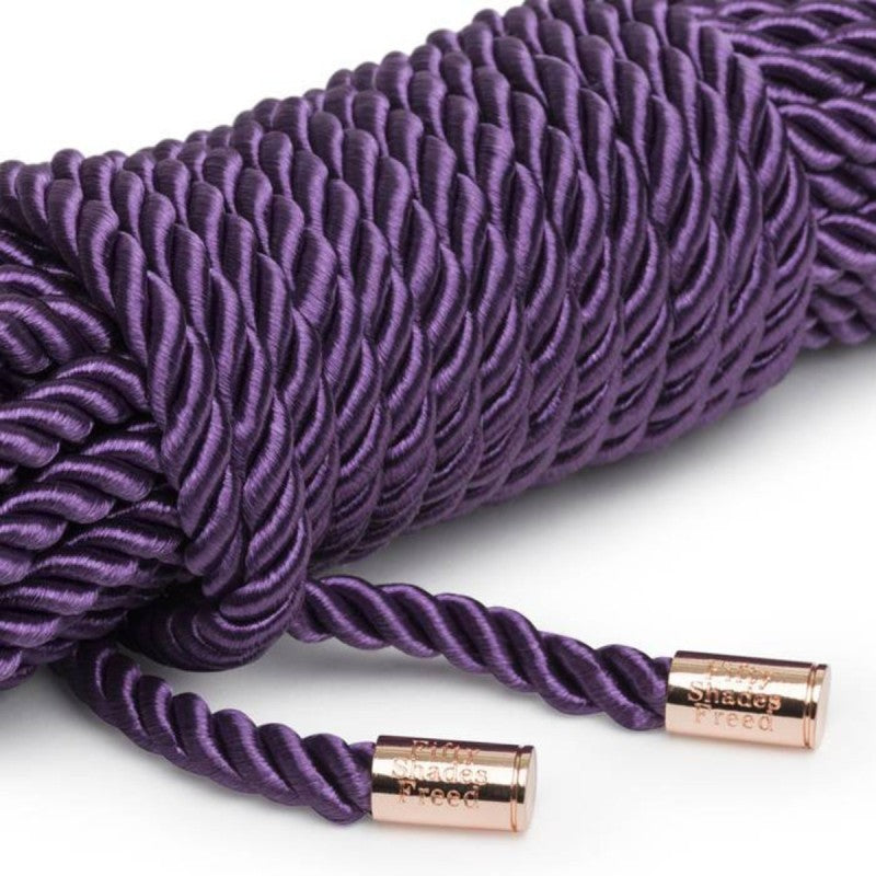 Fifty Shades Freed Want to Play 10m Silky Bondage Rope Cuffs and Restraints