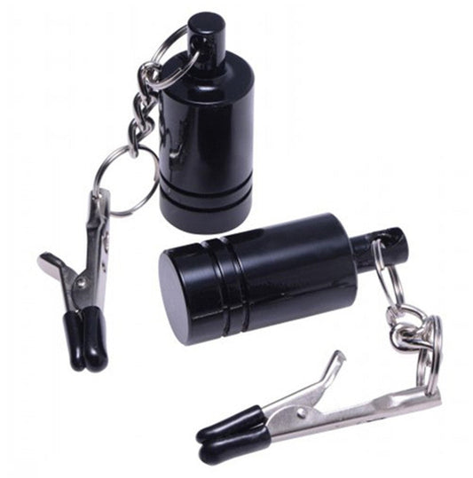 XR Brands Burden Cylinder - Heavy-Duty Nipple Clamps for Thrilling Sensation Play Nipple and Clit Clamps