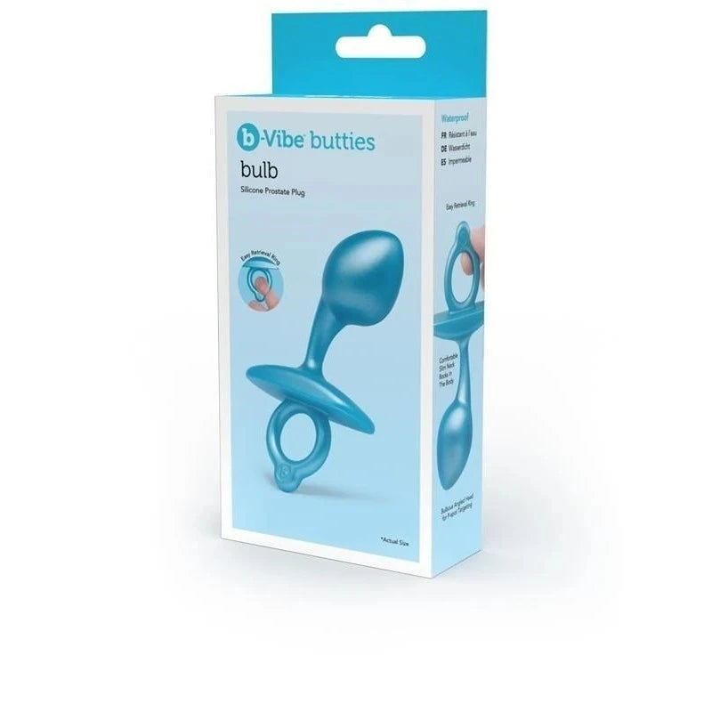 B-Vibe Bulb Silicone Prostate Massager - Targeted Stimulation for Enhanced Comfort Butt Plugs