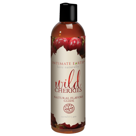 Intimate Earth Wild Cherries Natural Flavors Glide 120ml - Massage Oils and Lubricants