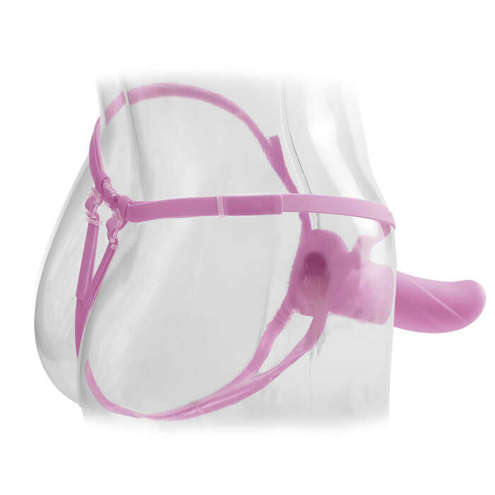 Fetish Fantasy Elite 7 Inch Hollow Strap-On Dildo Pink Strap On Sextoys