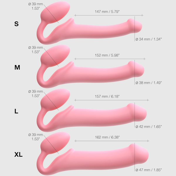 STRAP-ON-ME NEW Bendable Strap-On Flexible Dildo Pink Strap On Sextoys