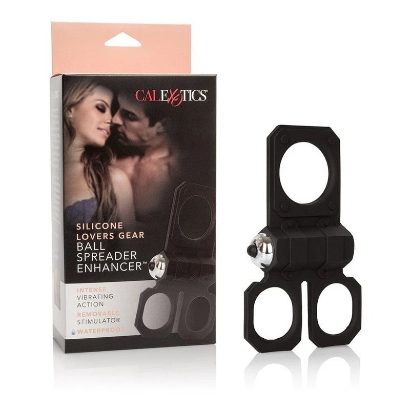 CalExotics Silicone Lovers Gear Ball Spreader Enhancer Cock Rings