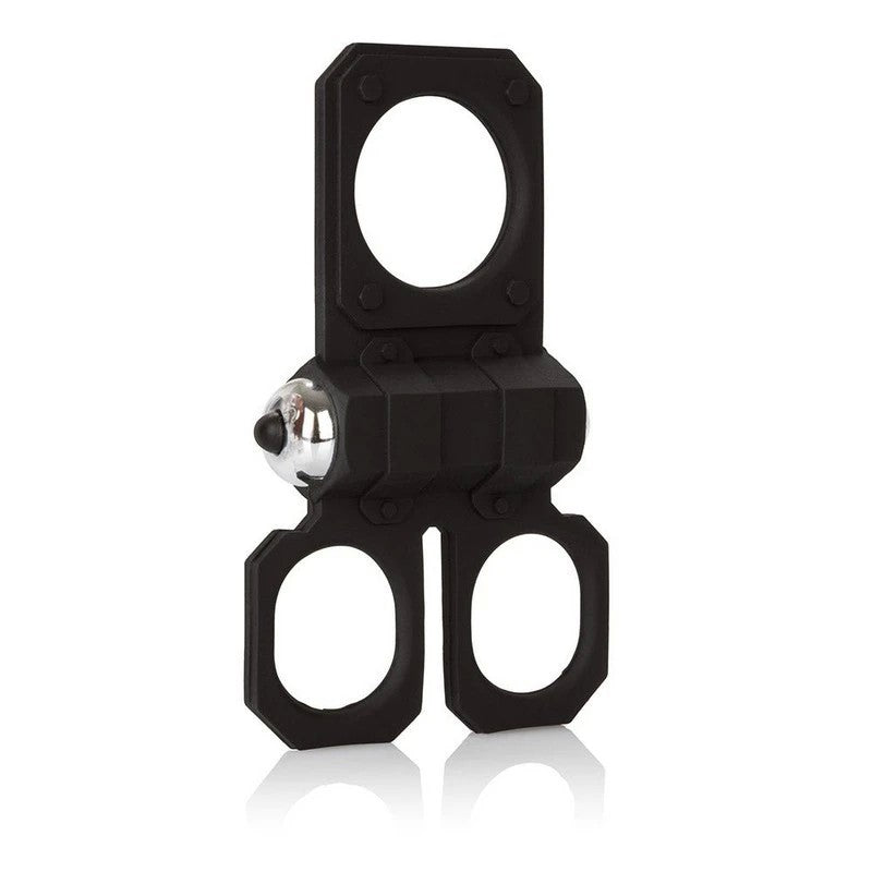 CalExotics Silicone Lovers Gear Ball Spreader Enhancer Cock Rings