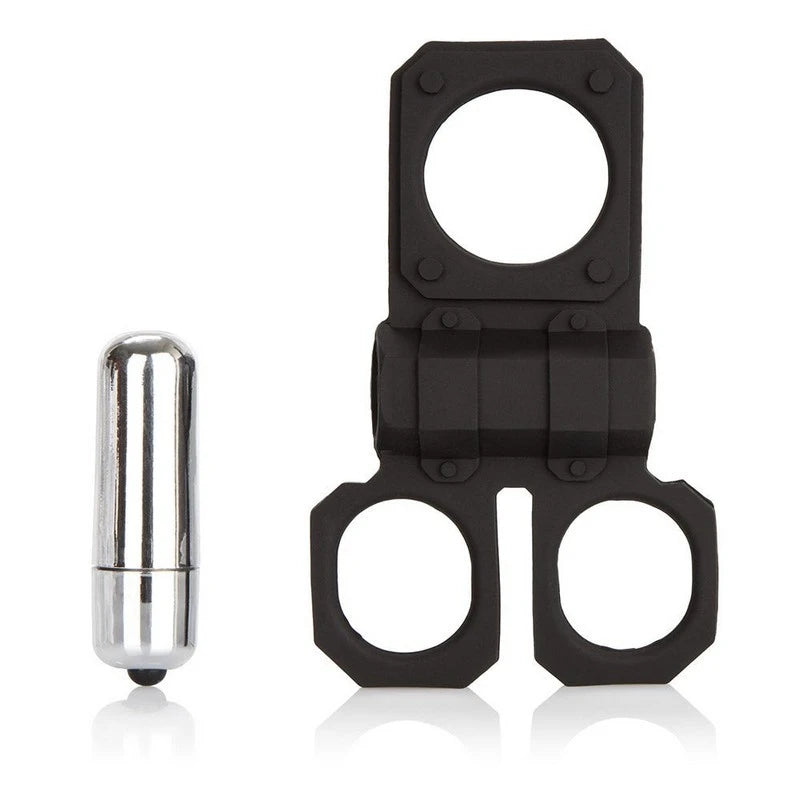 CalExotics Silicone Lovers Gear Ball Spreader Enhancer Cock Rings