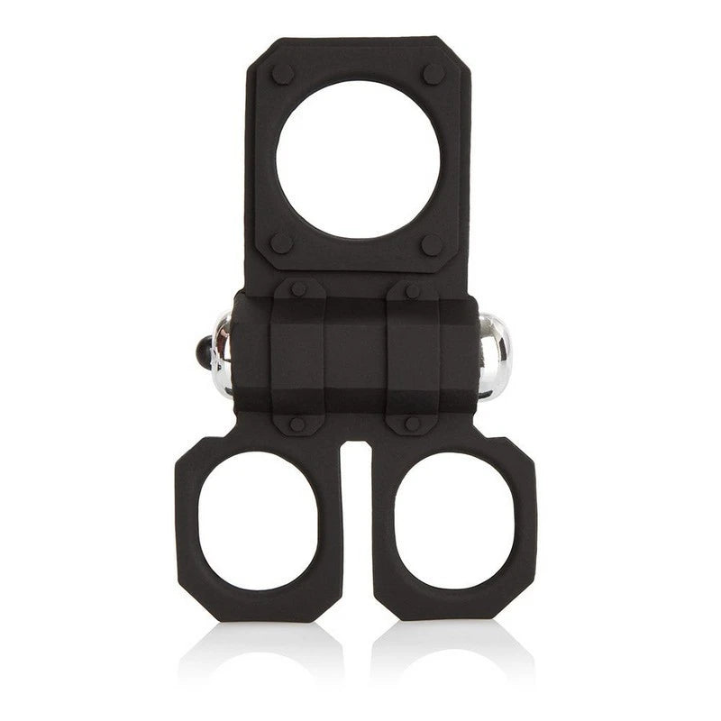 CalExotics Silicone Lovers Gear Ball Spreader Enhancer Cock Rings