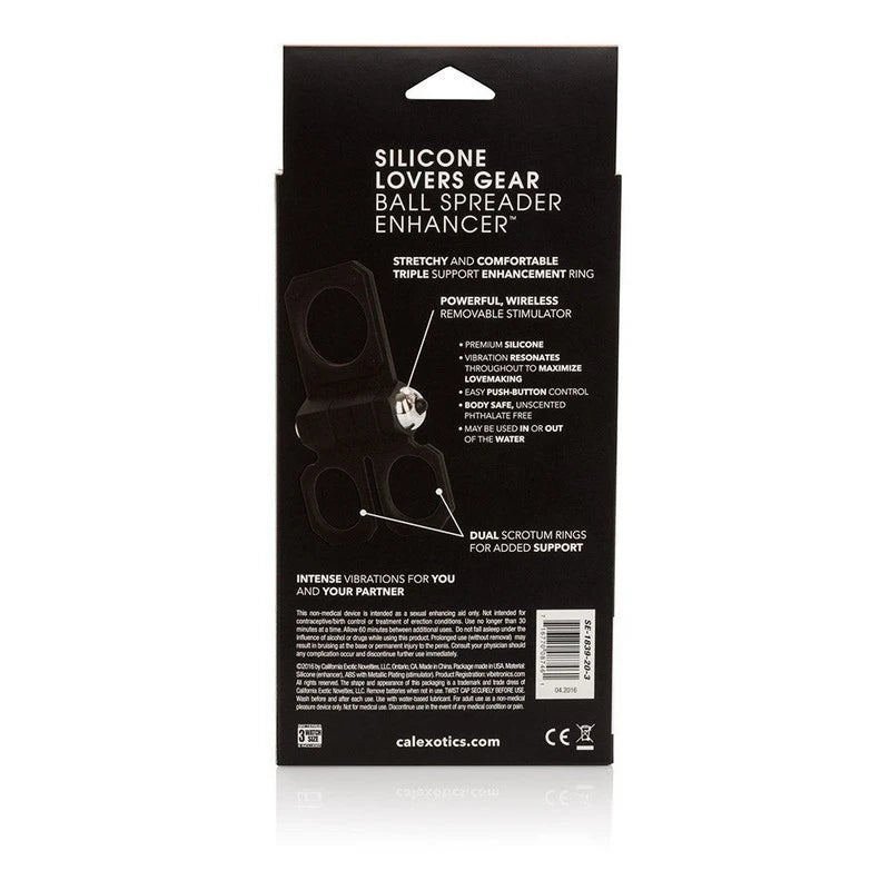 CalExotics Silicone Lovers Gear Ball Spreader Enhancer Cock Rings