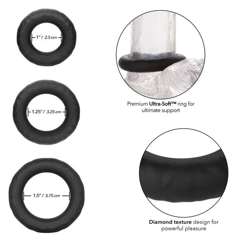 Link Up Ultra-Soft Supreme Stretchy Cock Ring Set Ball and Cock Toys