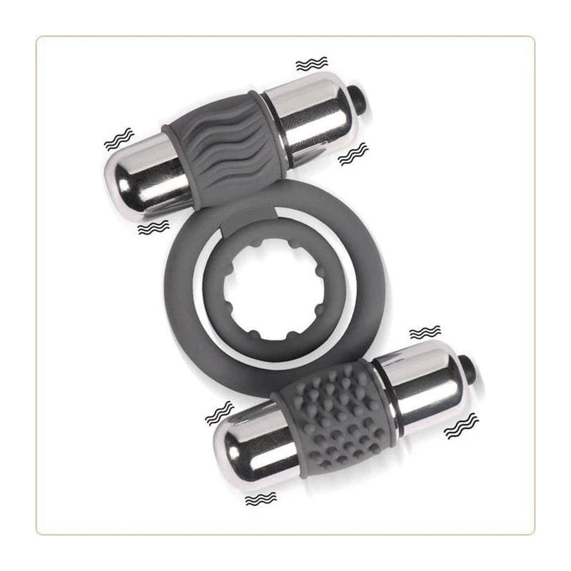 Double Bullet Cock Ring Ball and Cock Toys