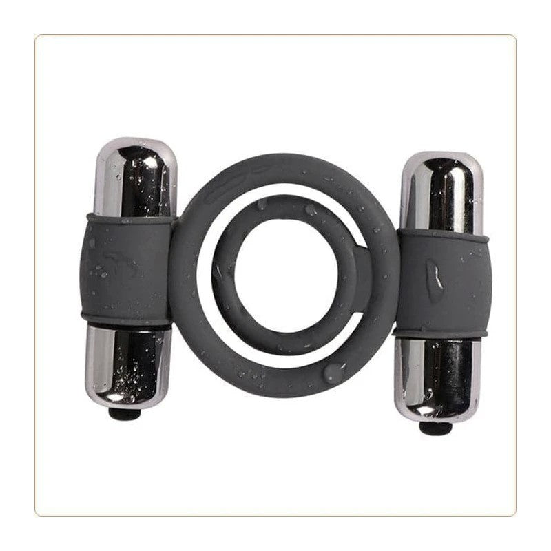 Double Bullet Cock Ring Ball and Cock Toys