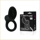 Pretty Love Cobra - Luxurious Silicone Cock Ring for Heightened Pleasure Black Ball and Cock Toys