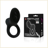 Pretty Love Cobra - Luxurious Silicone Cock Ring for Heightened Pleasure Black Ball and Cock Toys