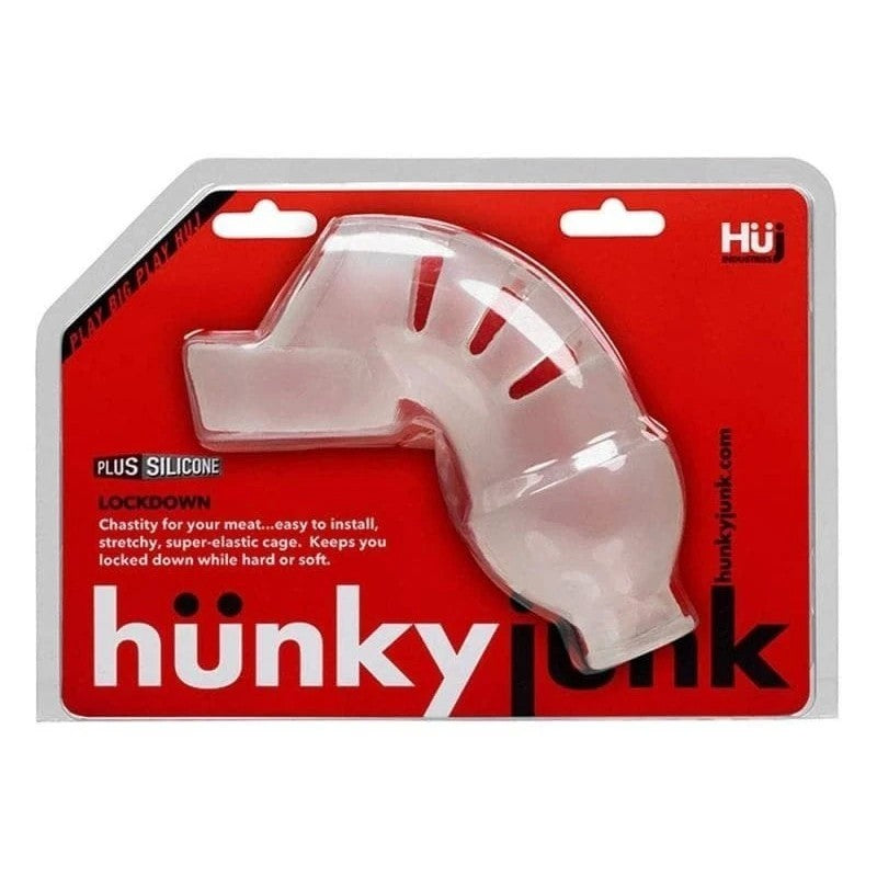 Hunkyjunk Lockdown - Stretchy and Comfortable Silicone Chastity Device Male Chastity