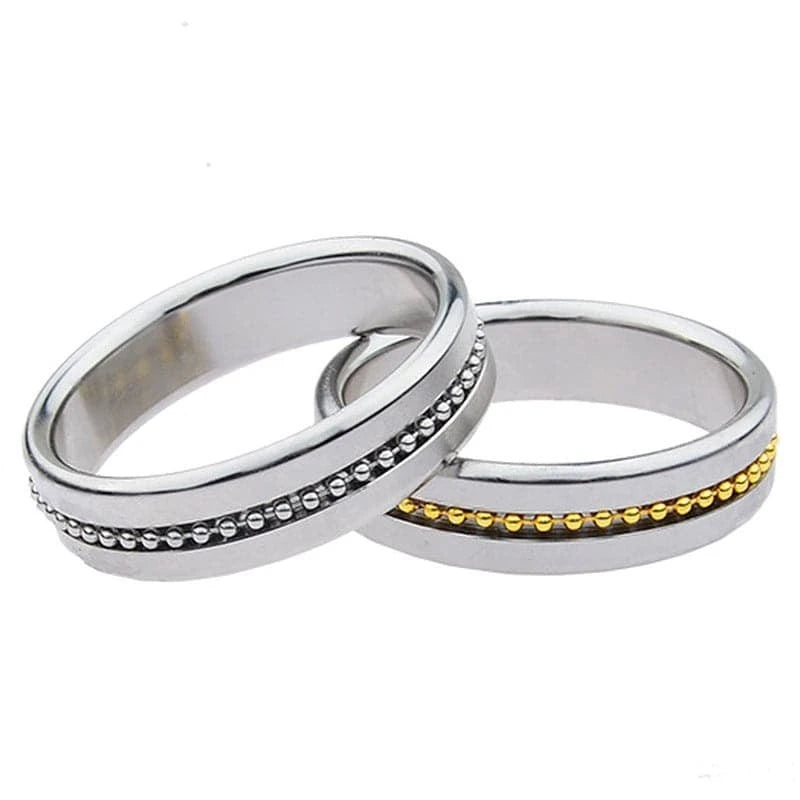 Golden Metal Cock Ring with Grooves Cock Rings