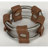 Plain Tube Steel Double Cock Ring Brown Cock Rings