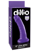 Dillio Slim Dildo Purple Non-Realistic Dildos