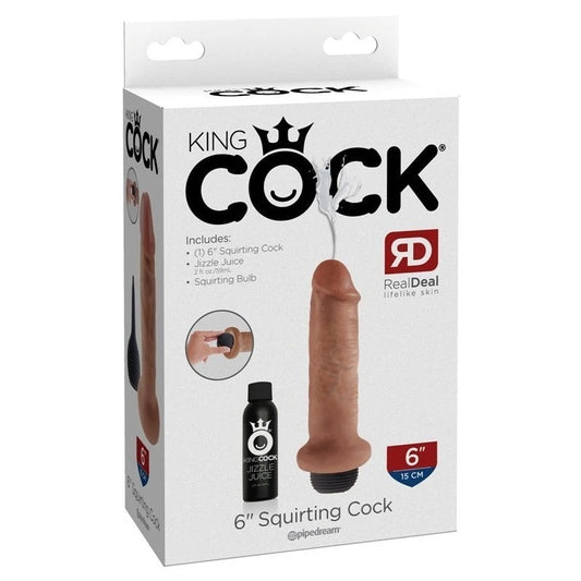 Pipedream King Cock 7 Inch Realistic Squirting Cock Tan - Realistic Dildos