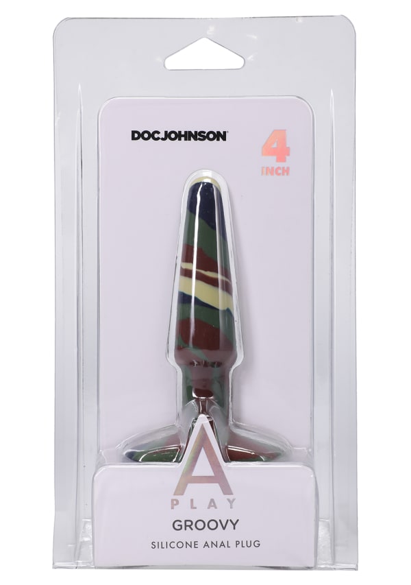 Doc Johnson A-Play Groovy Flexible Anal Plug Camouflage Butt Plugs