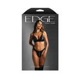 Alluring EDGE Zipper Bralette & Panty Lingerie Set Bras and Bra Sets