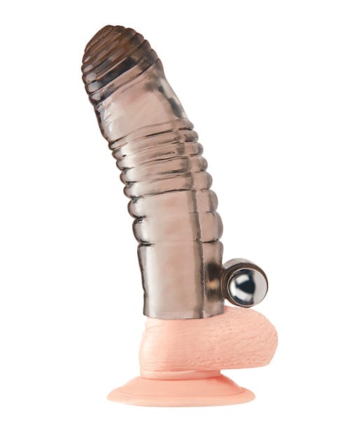 Blue Line 5.25 Inch Vibrating Male Penis Enhancing Sleeve - Penis Sleeves and Extenders