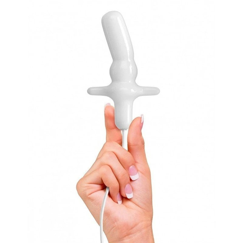 Pipedream iSex USB Anal T Plug White Prostate Toys