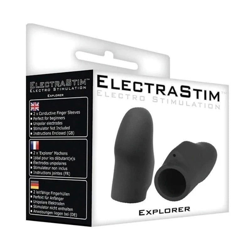 ElectraStim Silicone Noir Explorer Finger Sleeves Electro Sex