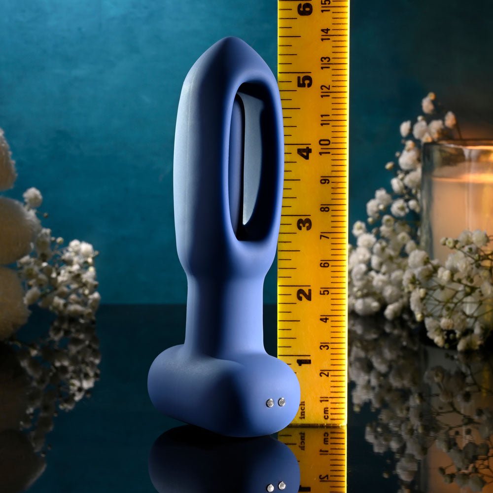 Evolved THE FLAPPER Vibrating and Flapping Butt Plug with Remote Blue Butt Plugs