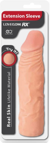 Excellent Power Loveclone RX Extension Sleeve Penis Sleeves and Extenders
