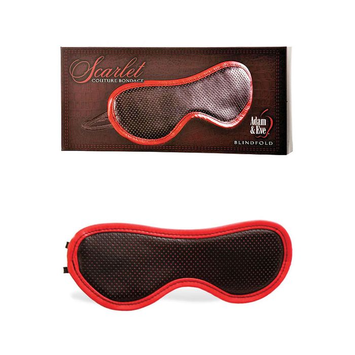 Adam and Eve Scarlet Couture BDSM Play Blindfold Black/Red Masks And Blindfolds