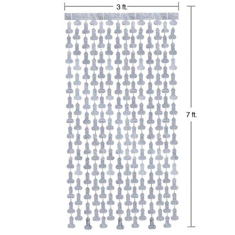 Little Genie Glitterati Penis Party Disco Metallic Curtain Party Gifts and Novelties