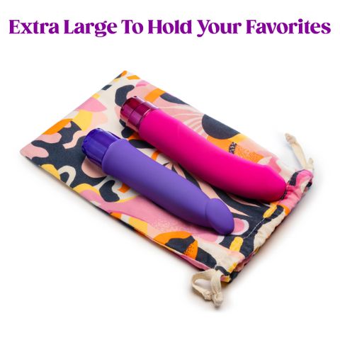 Blush Novelties The Collection Burst Cotton Toy Storage Bag Vibrator Accessories