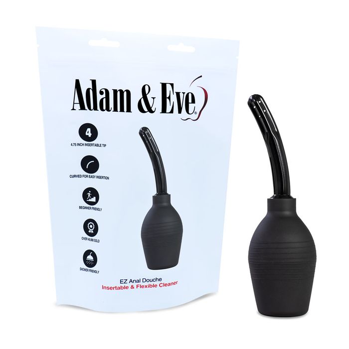 Adam and Eve 25 cm Anal Cleansing Douche Black Enemas and Douches