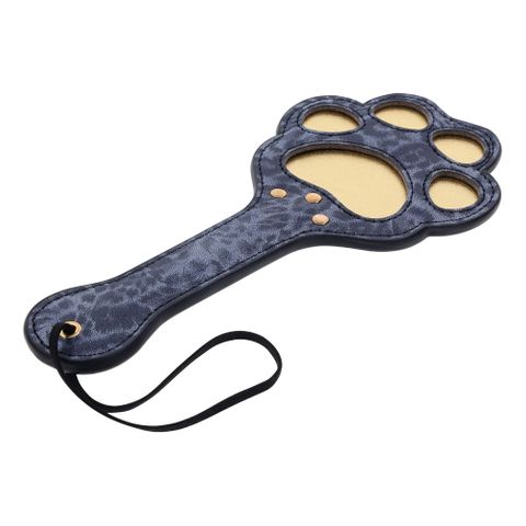 Sportsheets Sex & Mischief Cougar Paw Spanking Paddle Navy Blue / Gold Paddles And Slappers