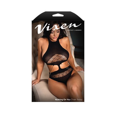 Fantasy Lingerie Vixen Nothing On You Seamless Women Teddy Black Teddies and Bodysuits