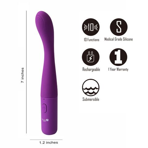 Maia CHELSI USB Rechargeable G Spot Vibrator Purple G-Spot Vibrators