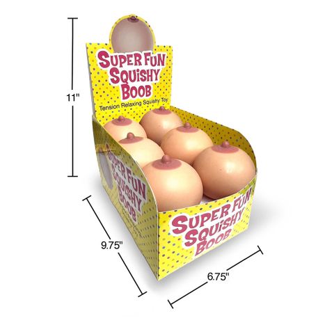 Little Genie Super Fun Squishy Boobie Stress Balls Counter Display of 12 Party Gifts and Novelties