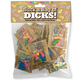 Little Genie Suck a Bag Of Dicks Bulk Bag Of 25 Party Packs Pecker Lollies Party Gifts and Novelties