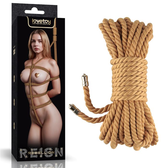 Lovetoy Rebellion Reign Natural Bondage Play Rope 10m Cuffs And Restraints