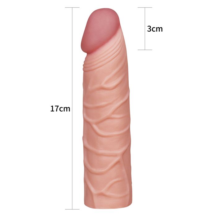Lovetoy Pleasure X Tender Penis Extension Sleeve 2.5cm Flesh Penis Sleeves and Extenders
