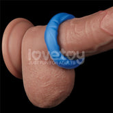 Lovetoy Pinnacle Pro Ridge Bump Stretcher Mens Cock Ring Blue Stretchy Cock Rings