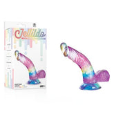Excellent Power Jellido Clear Coloured 14 cm Curved Realistic Jelly Dildo Realistic Dildos