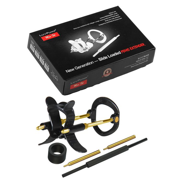 LuvPump Max Fit Hybrid Penis Extender Kit Black Penis Sleeves and Extenders