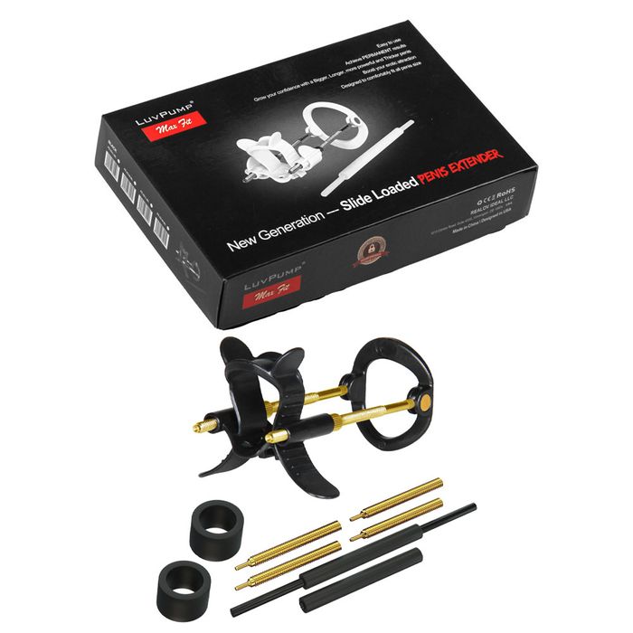 LuvPump Max Fit Luxury Penis Extender Kit Black Penis Sleeves and Extenders