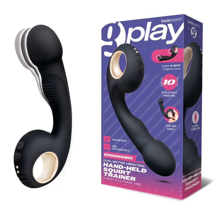 Bodywand G Play USB Rechargeable Vibrating Squirt Trainer Black G-Spot Vibrators