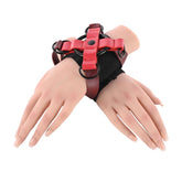 Sportsheets S&M Exs & Ohs Cross BDSM Cuffs Restraints Red/Black Cuffs And Restraints