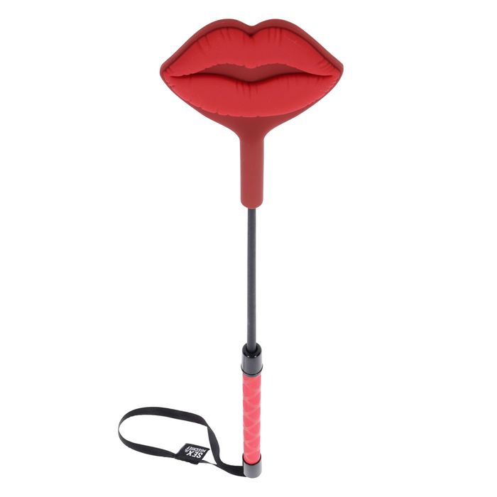 Sportsheets S&M Exs & Ohs Kiss Silicone Tipped Crop BDSM Whip Red Whips And Crops
