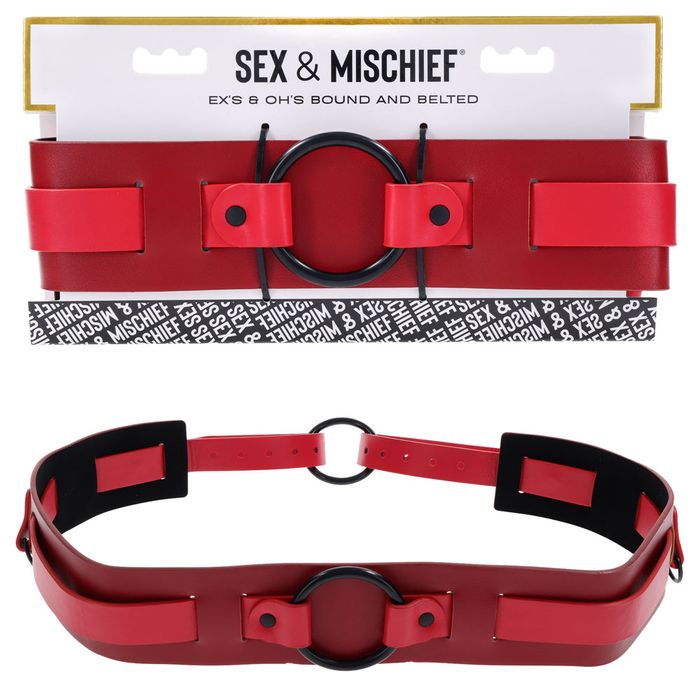 Sportsheets S&M Exs & Ohs Bound and Belted BDSM Collar Collars and Leads
