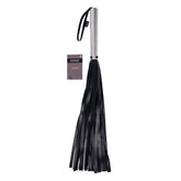 Sportsheets EDGE Bondage Flogger Whip with Metal Handle Black Whips And Crops