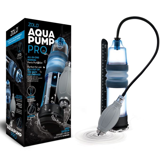 Zolo Aquapump Pro Water Mens Penis Pump Blue Penis Pumps And Stretchers