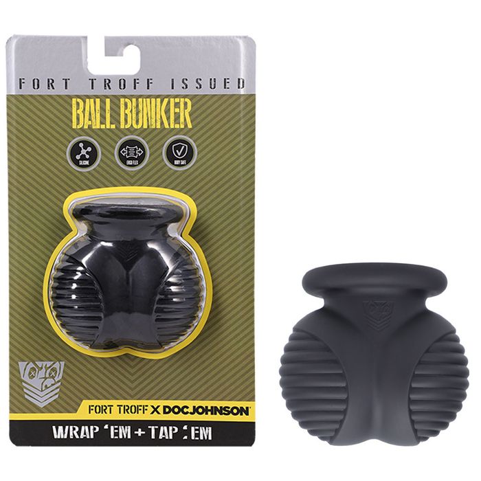 Doc Johnson Fort Troff Ball Bunker Ball Stretcher Black Ball Stretchers and Crushers